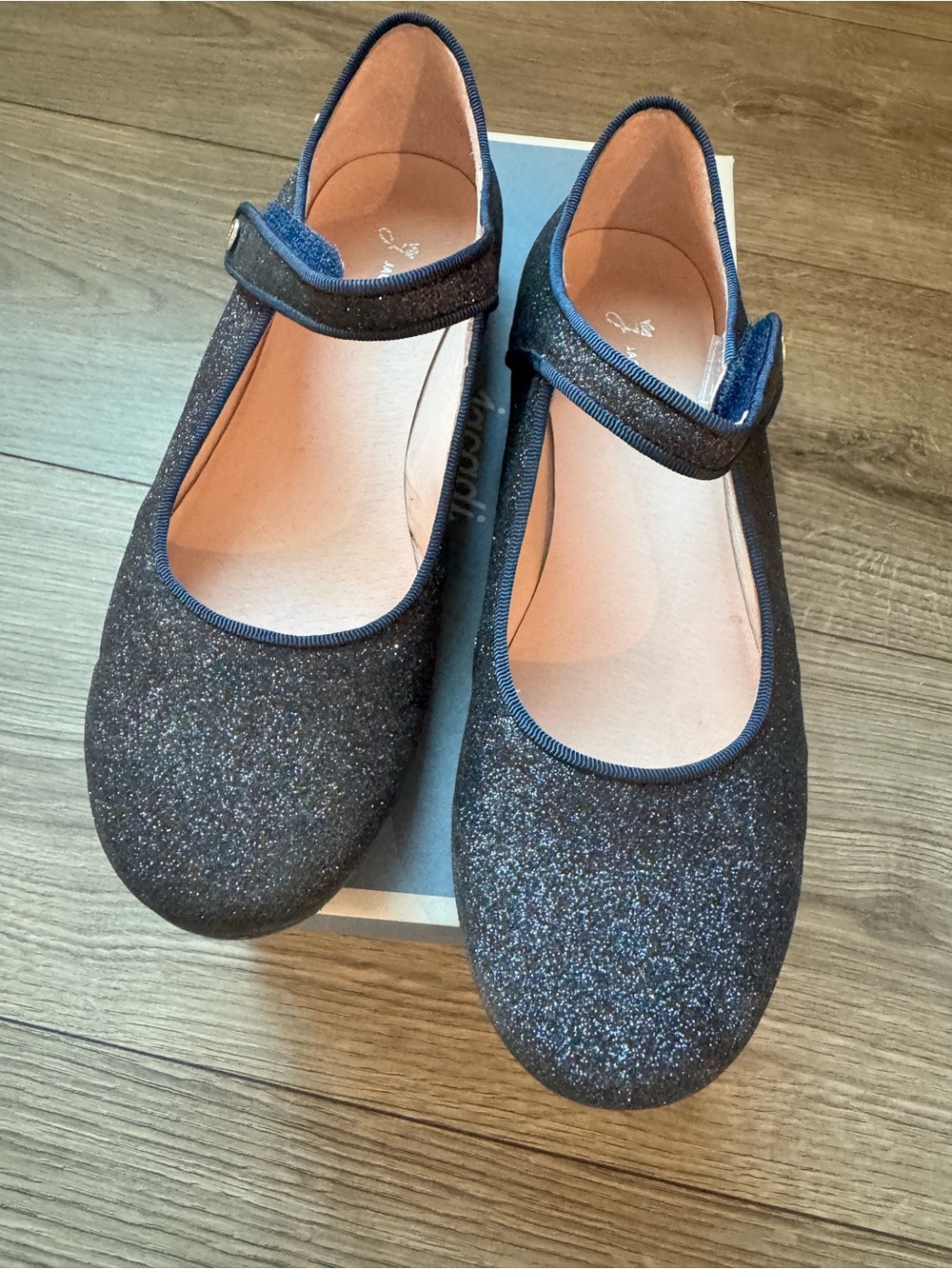 Jacadi Girls Glitter Mary Janes in Black